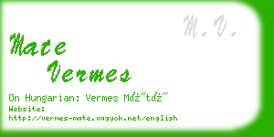 mate vermes business card